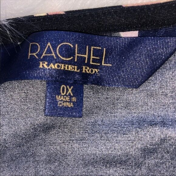 Rachel Rachel Roy Surplice Floral Blouse, 0X - Picture 5 of 9